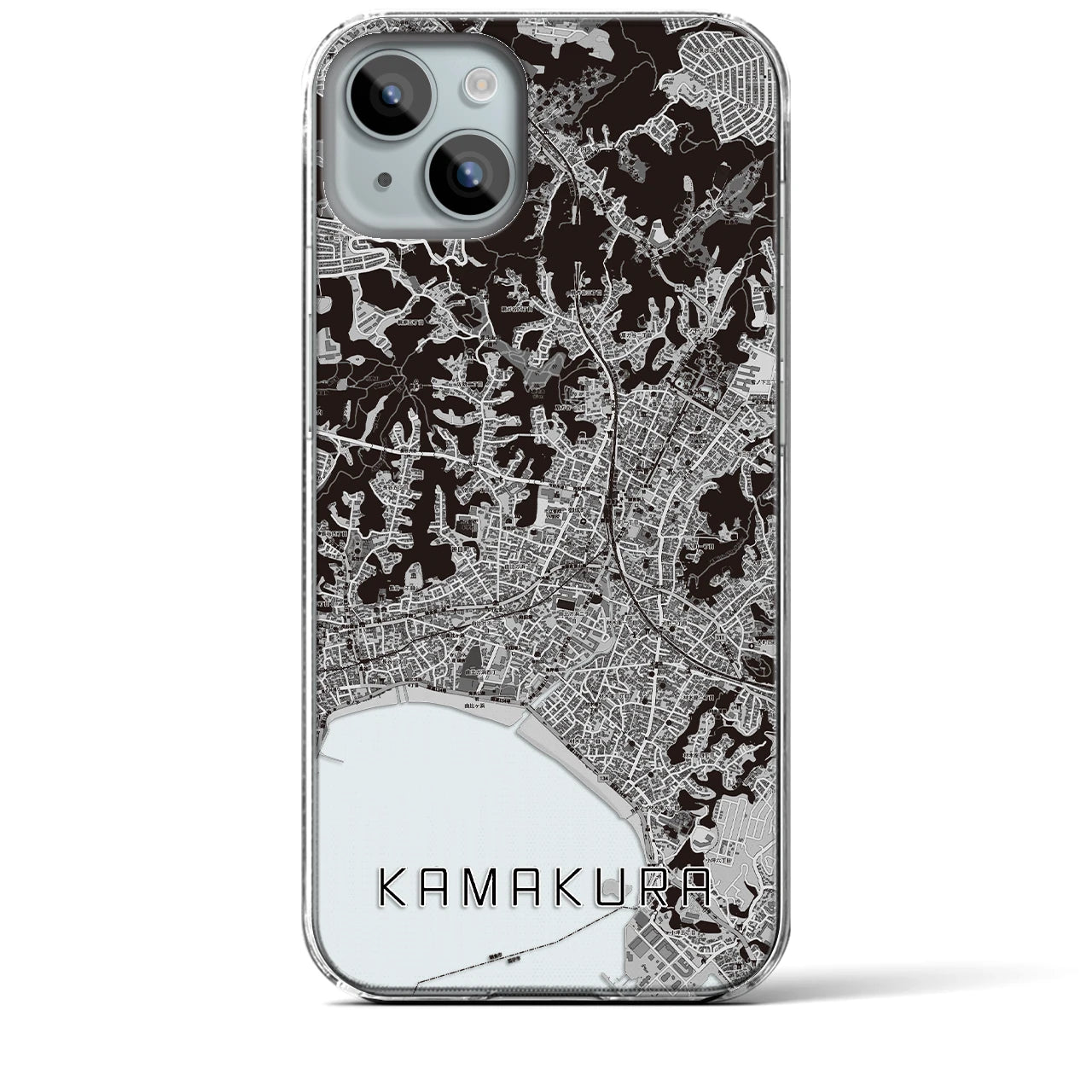 【鎌倉(神奈川県)】地図柄iPhoneケース(クリアタイプ)