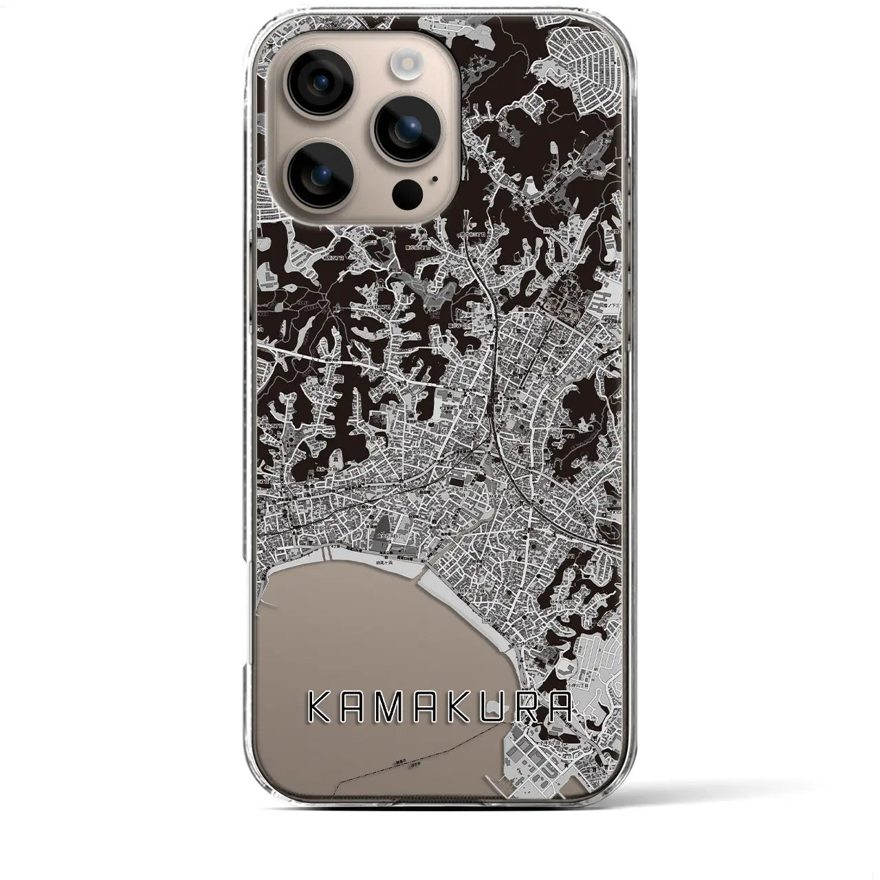 【鎌倉(神奈川県)】地図柄iPhoneケース(クリアタイプ)