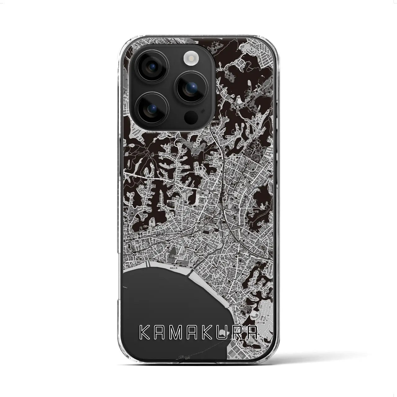 【鎌倉(神奈川県)】地図柄iPhoneケース(クリアタイプ)