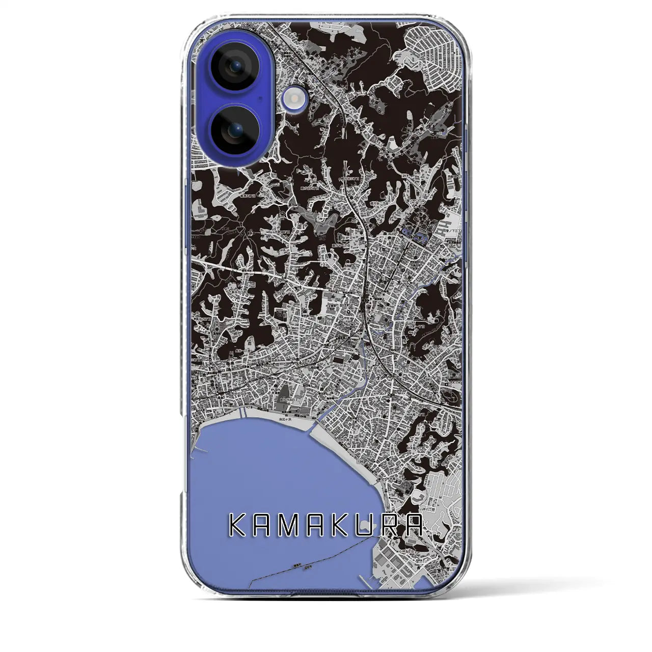 【鎌倉(神奈川県)】地図柄iPhoneケース(クリアタイプ)