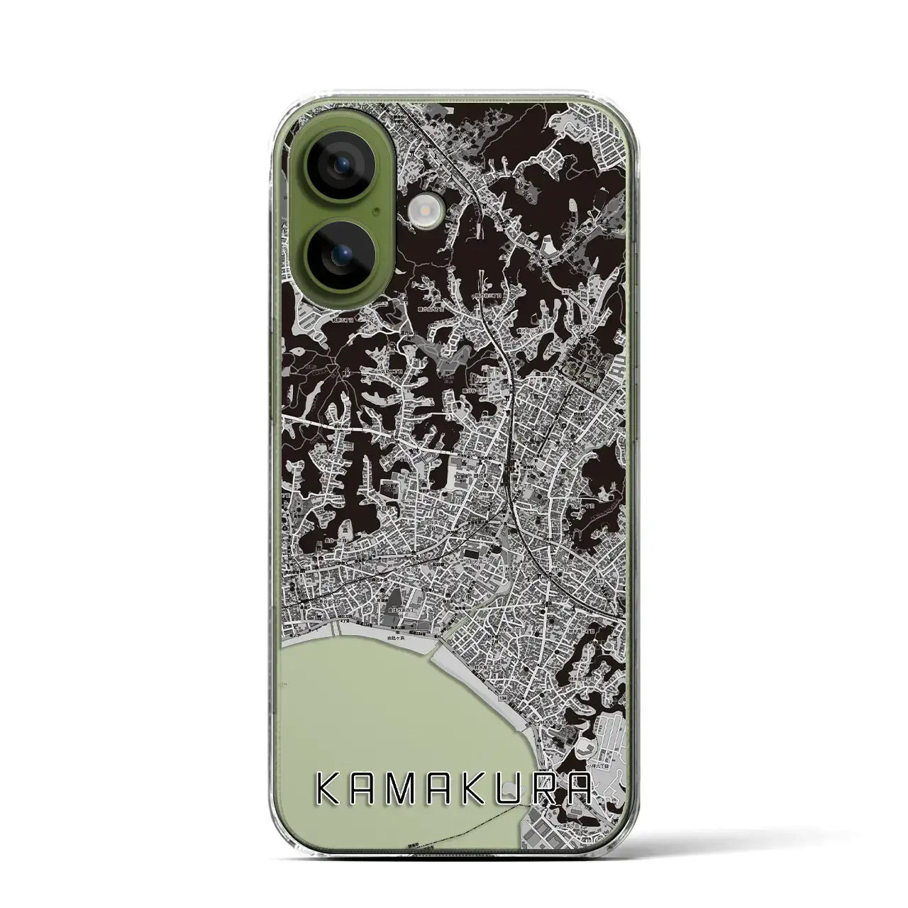 【鎌倉(神奈川県)】地図柄iPhoneケース(クリアタイプ)