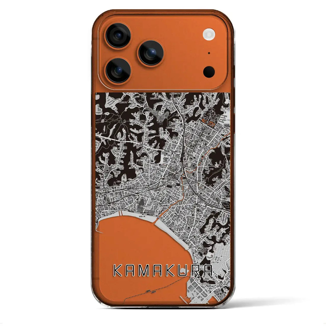 【鎌倉(神奈川県)】地図柄iPhoneケース(クリアタイプ)