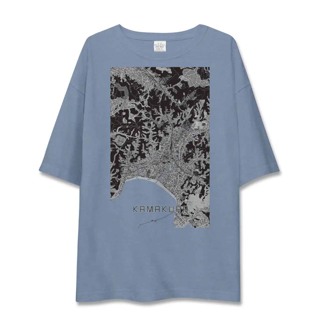 【鎌倉(神奈川県)】地図柄ビッグシルエットTシャツ