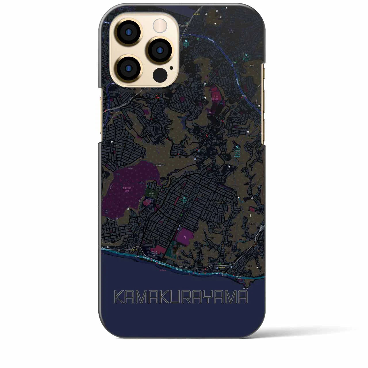 【鎌倉山(神奈川県)】地図柄iPhoneケース(バックカバータイプ)