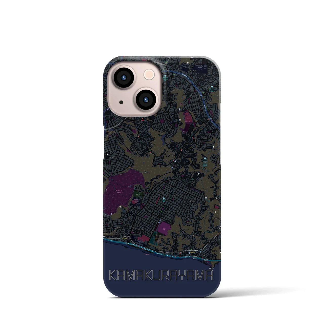 【鎌倉山(神奈川県)】地図柄iPhoneケース(バックカバータイプ)