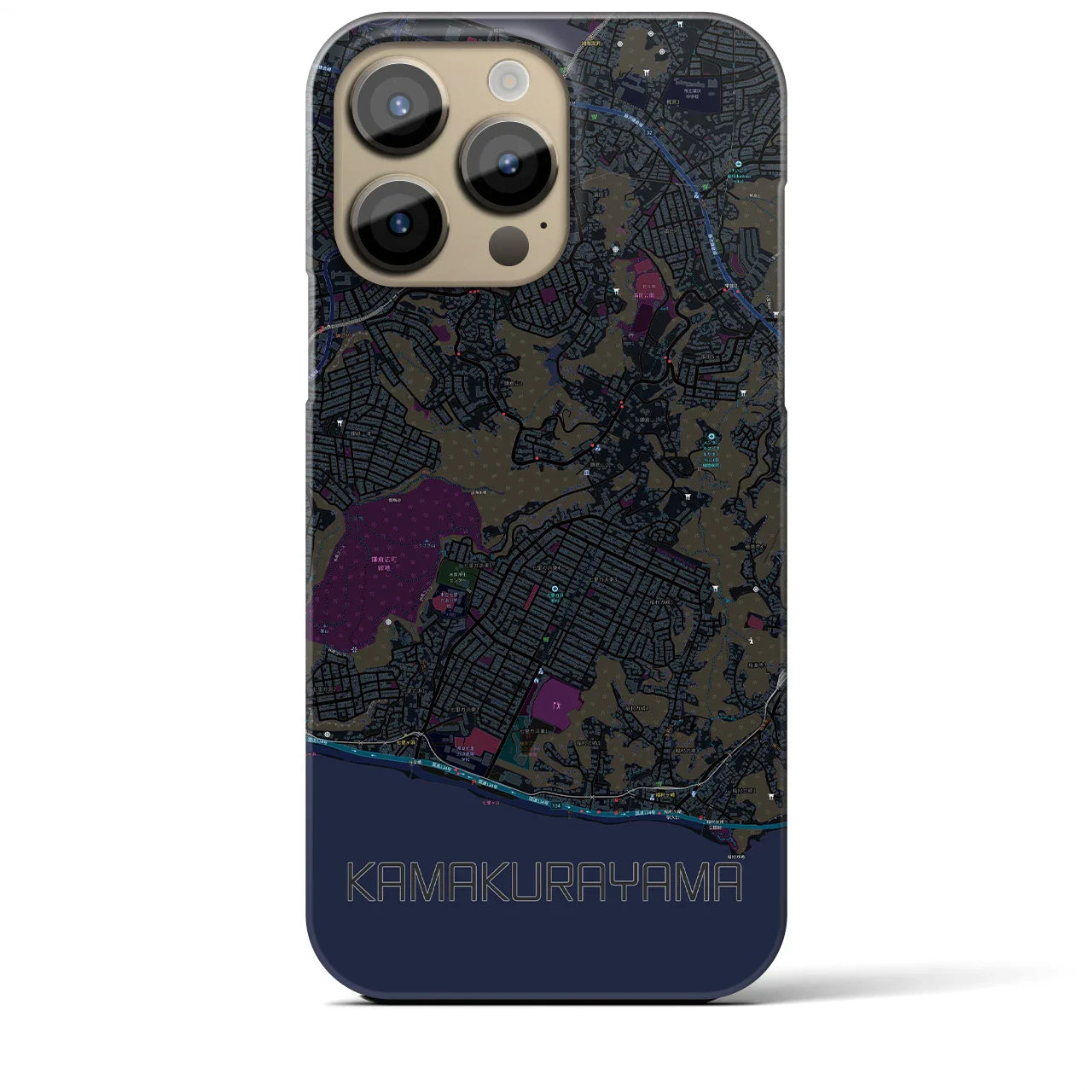 【鎌倉山(神奈川県)】地図柄iPhoneケース(バックカバータイプ)