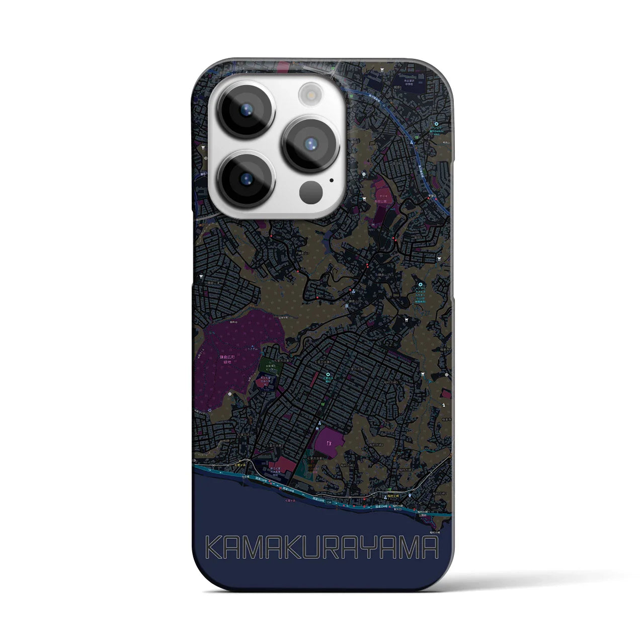 【鎌倉山(神奈川県)】地図柄iPhoneケース(バックカバータイプ)