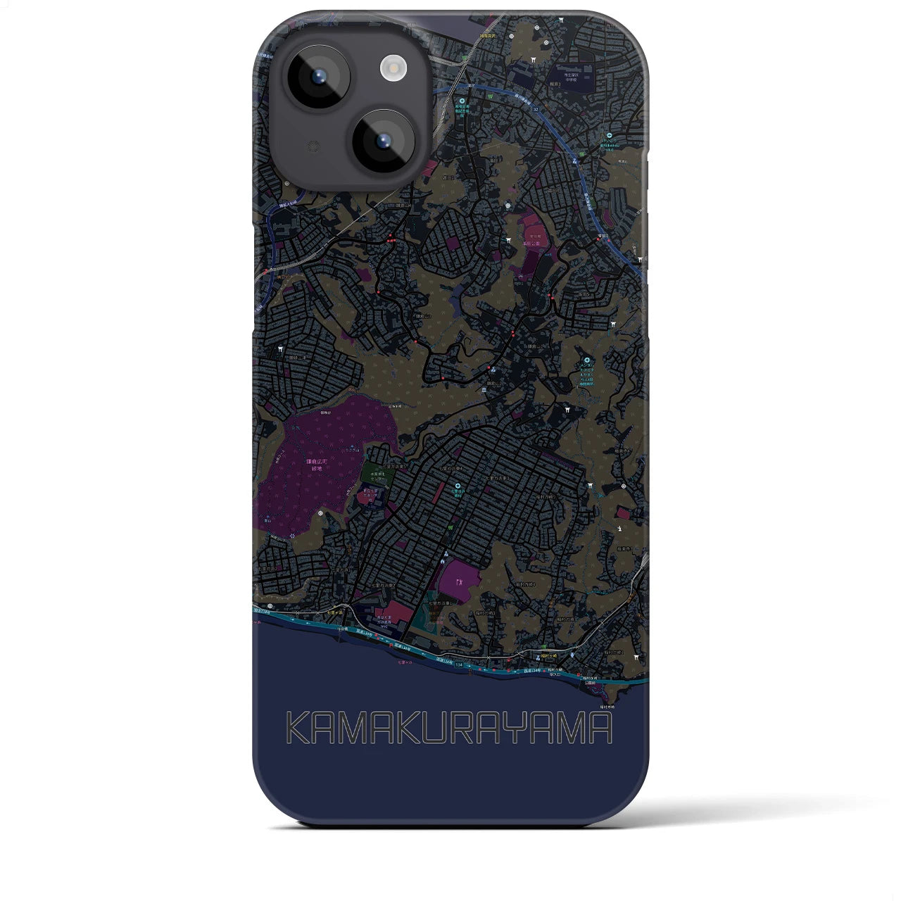 【鎌倉山(神奈川県)】地図柄iPhoneケース(バックカバータイプ)