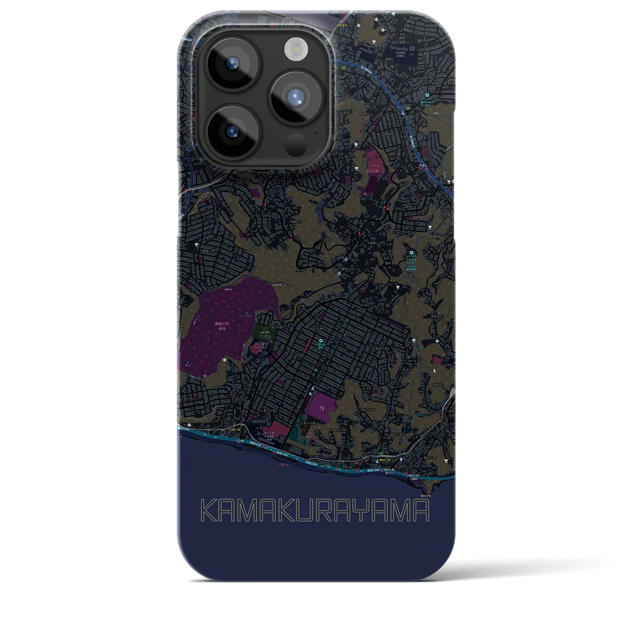 【鎌倉山(神奈川県)】地図柄iPhoneケース(バックカバータイプ)
