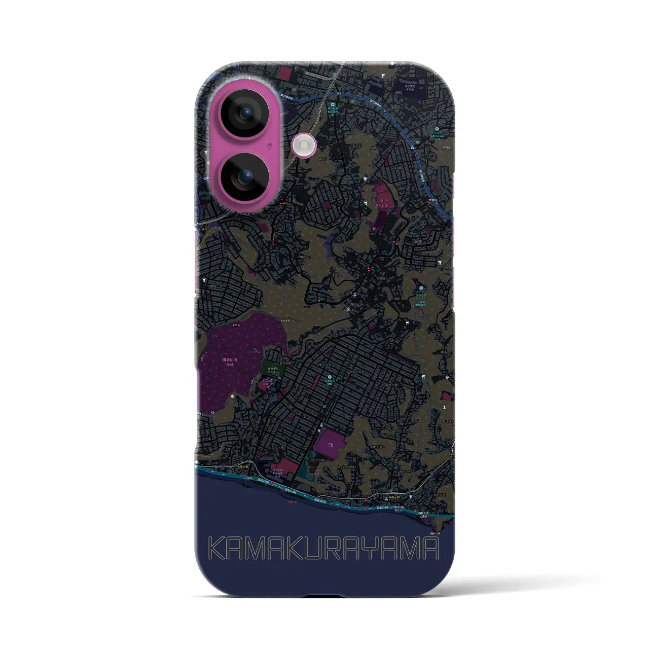 【鎌倉山(神奈川県)】地図柄iPhoneケース(バックカバータイプ)