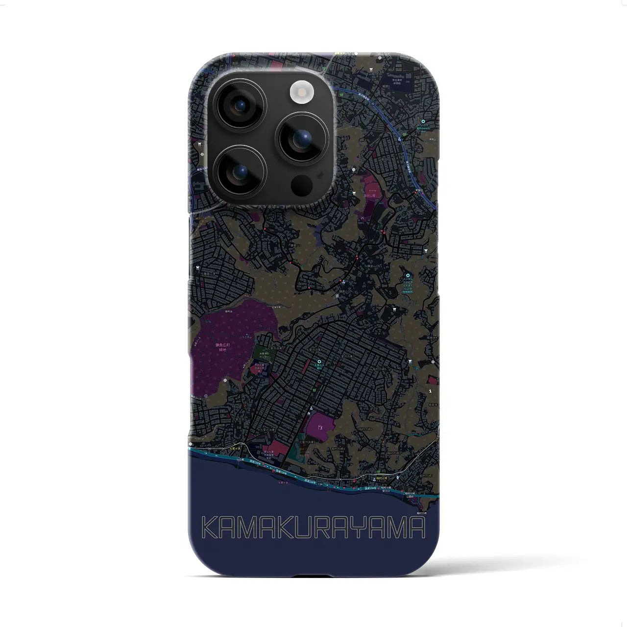 【鎌倉山(神奈川県)】地図柄iPhoneケース(バックカバータイプ)
