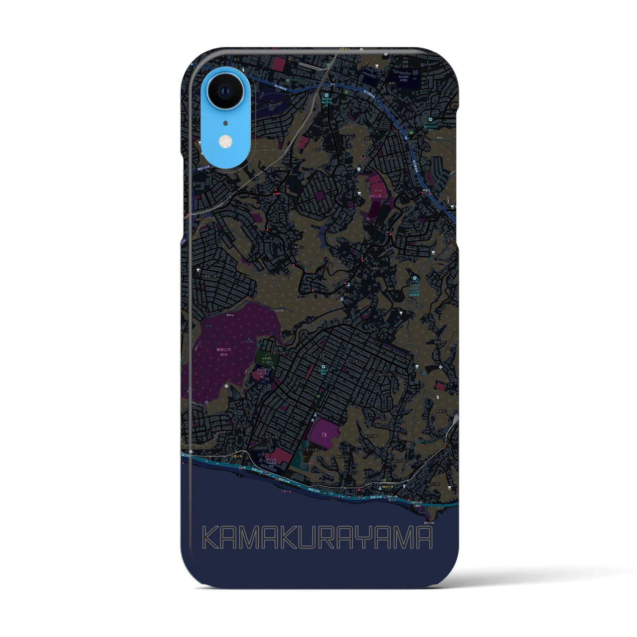 【鎌倉山(神奈川県)】地図柄iPhoneケース(バックカバータイプ)