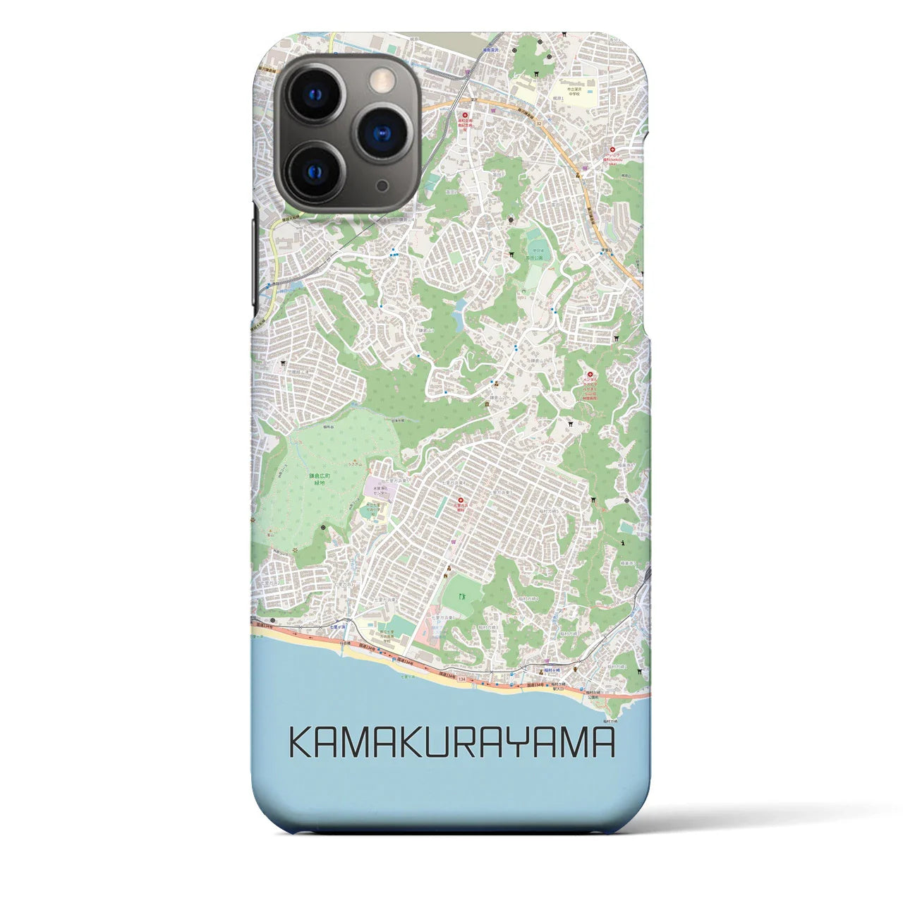 【鎌倉山(神奈川県)】地図柄iPhoneケース(バックカバータイプ)