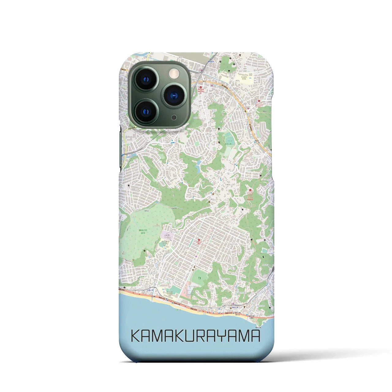 【鎌倉山(神奈川県)】地図柄iPhoneケース(バックカバータイプ)