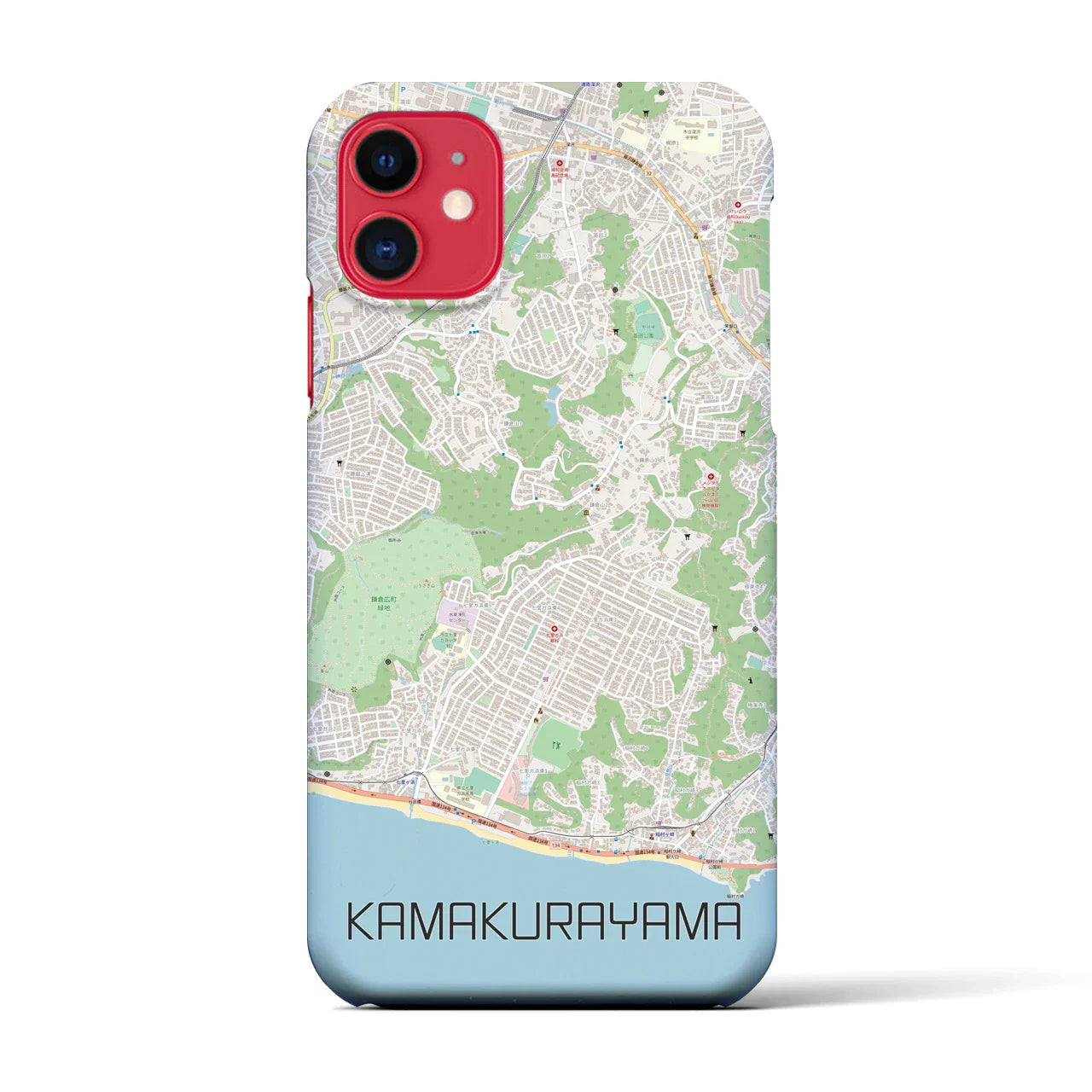 【鎌倉山(神奈川県)】地図柄iPhoneケース(バックカバータイプ)