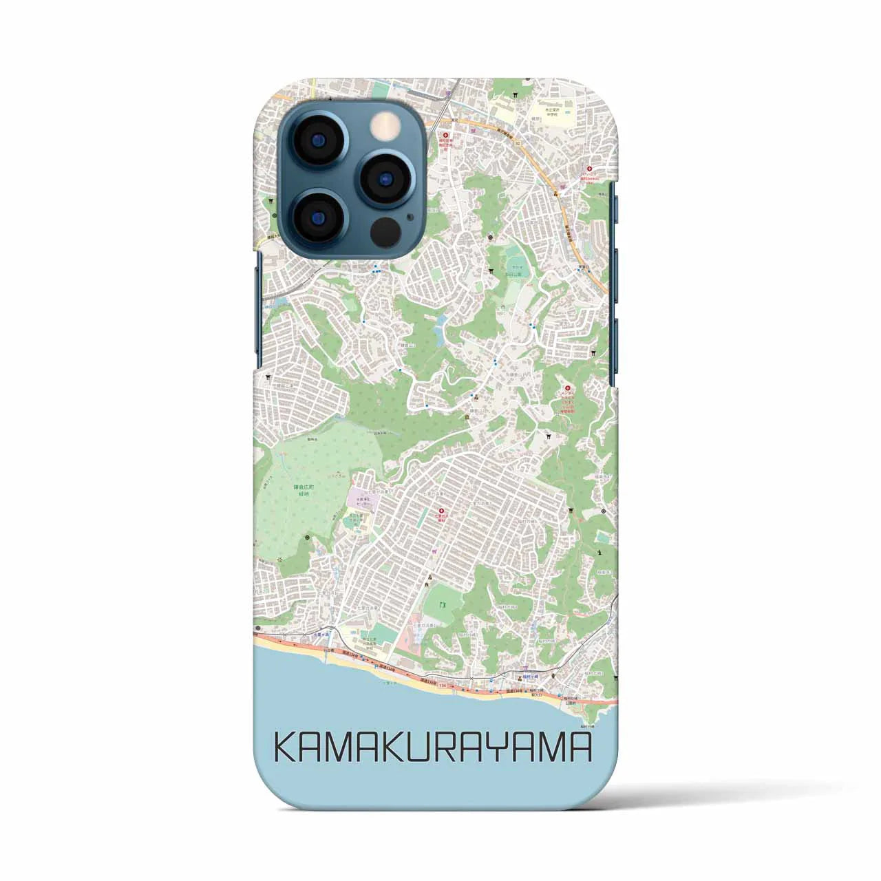 【鎌倉山(神奈川県)】地図柄iPhoneケース(バックカバータイプ)