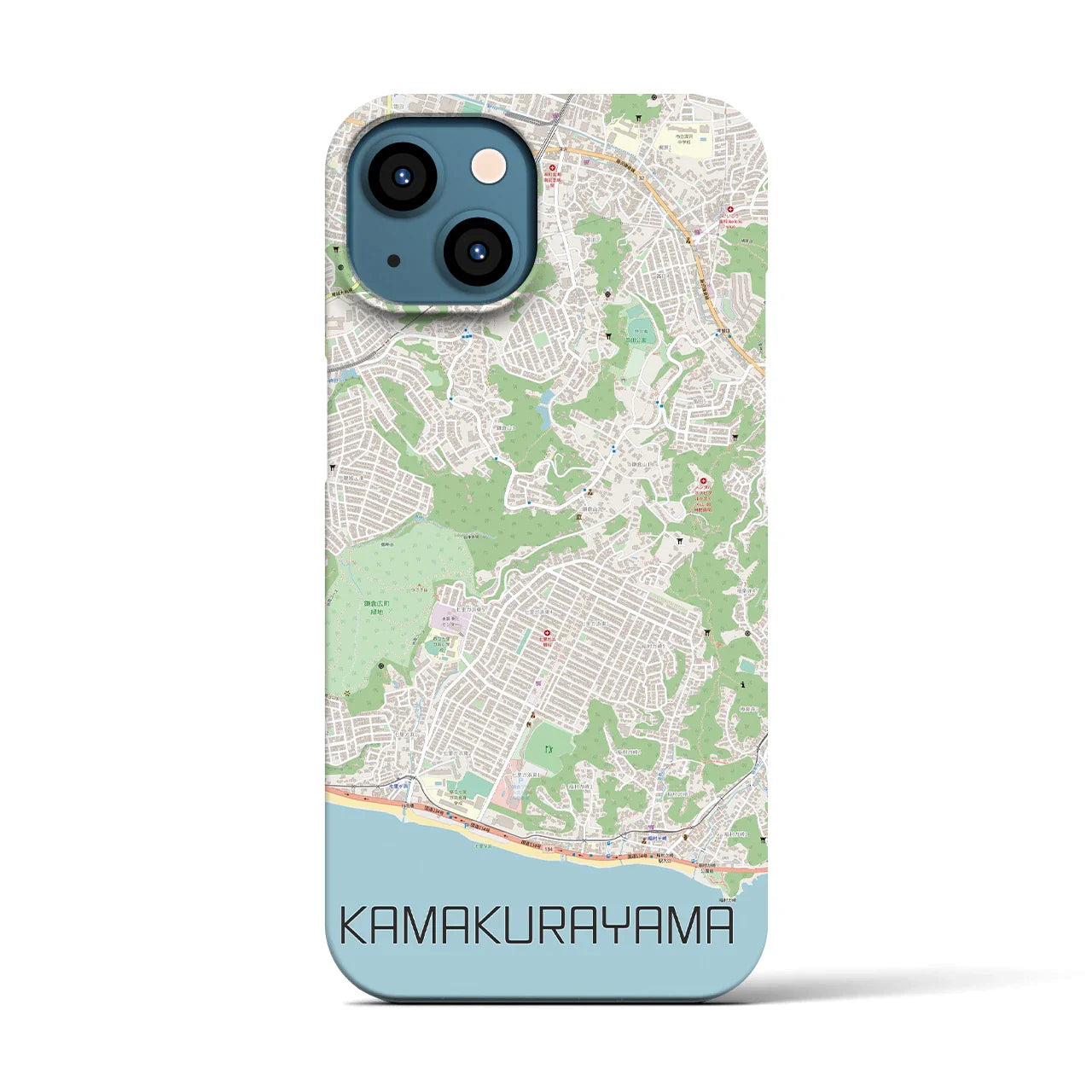 【鎌倉山(神奈川県)】地図柄iPhoneケース(バックカバータイプ)