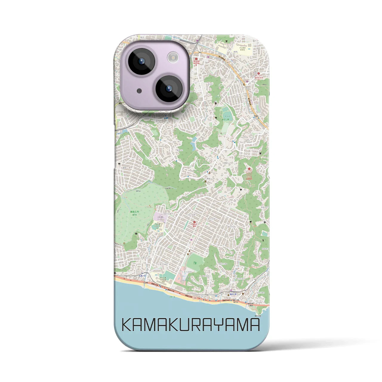 【鎌倉山(神奈川県)】地図柄iPhoneケース(バックカバータイプ)