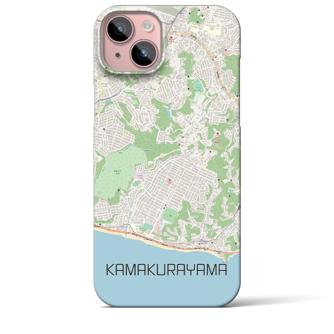【鎌倉山(神奈川県)】地図柄iPhoneケース(バックカバータイプ)