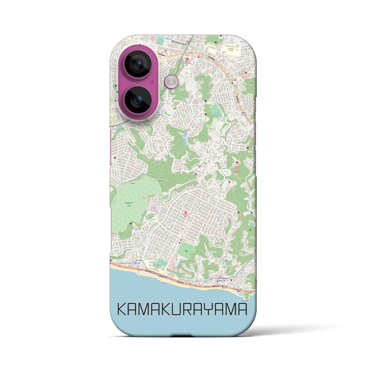 【鎌倉山(神奈川県)】地図柄iPhoneケース(バックカバータイプ)