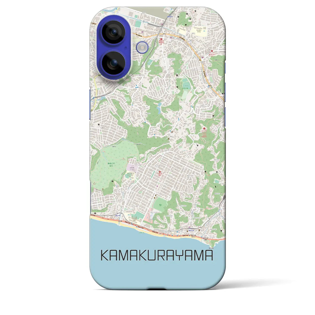 【鎌倉山(神奈川県)】地図柄iPhoneケース(バックカバータイプ)ナチュラル・iPhone 16 Pro Max 用