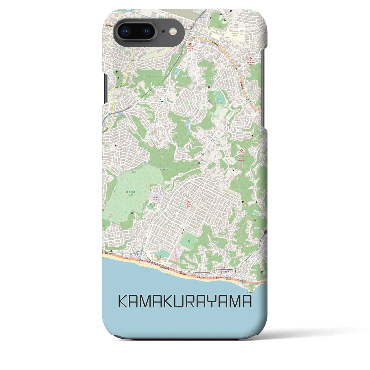 【鎌倉山(神奈川県)】地図柄iPhoneケース(バックカバータイプ)