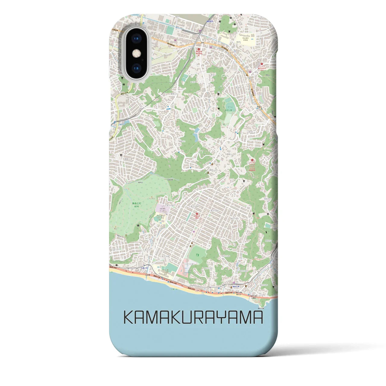 【鎌倉山(神奈川県)】地図柄iPhoneケース(バックカバータイプ)