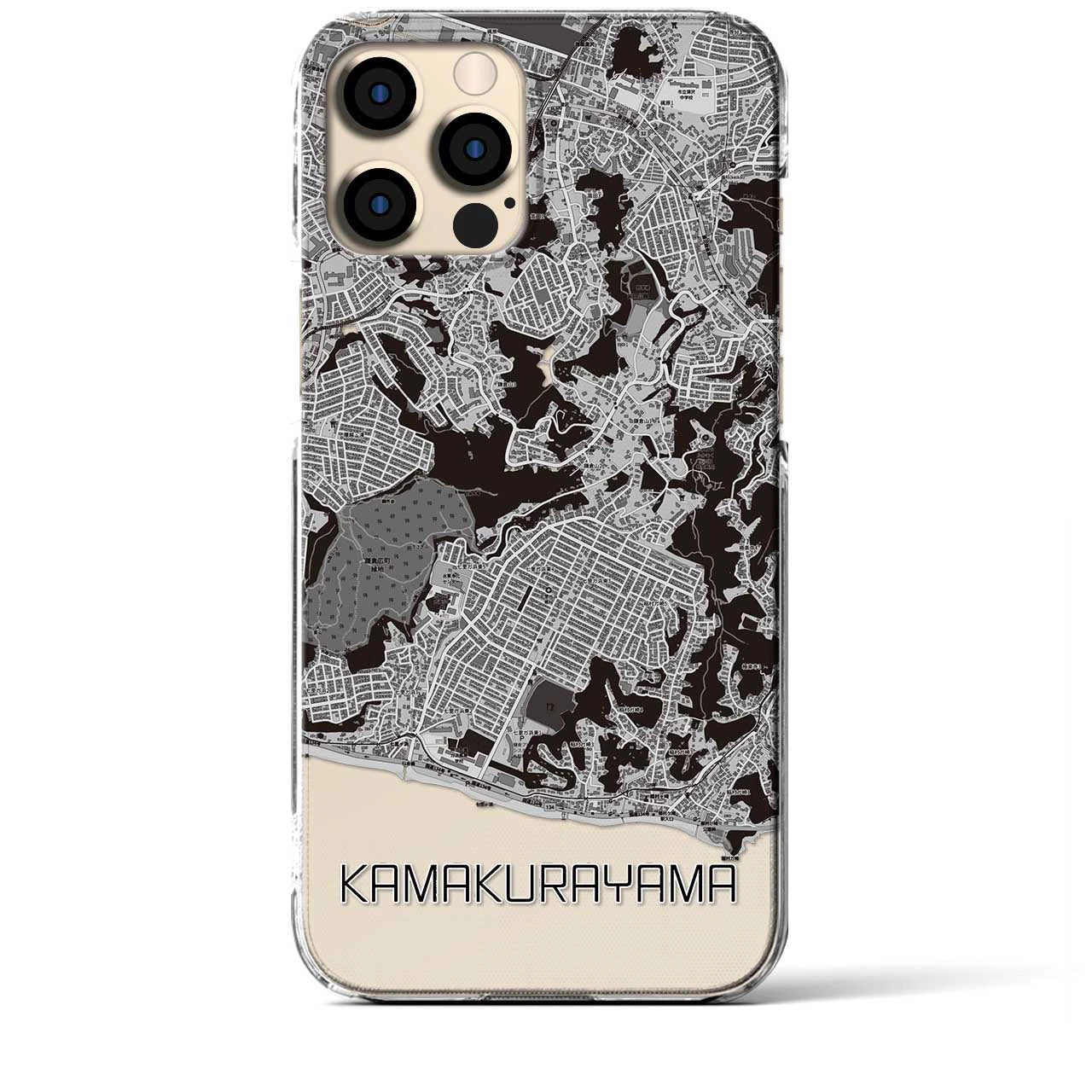 【鎌倉山(神奈川県)】地図柄iPhoneケース(クリアタイプ)