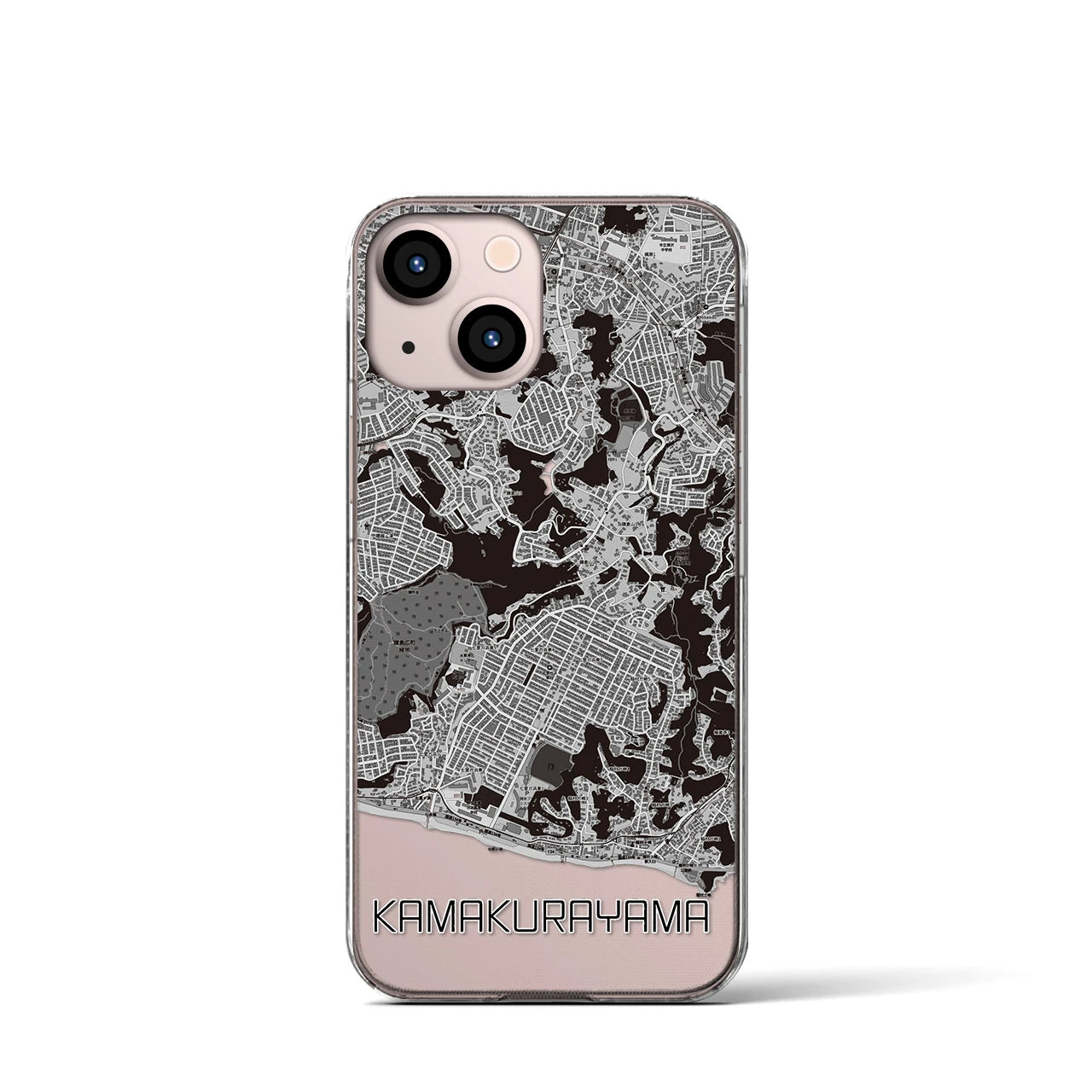 【鎌倉山(神奈川県)】地図柄iPhoneケース(クリアタイプ)