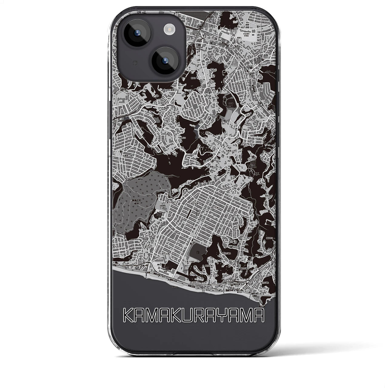【鎌倉山(神奈川県)】地図柄iPhoneケース(クリアタイプ)