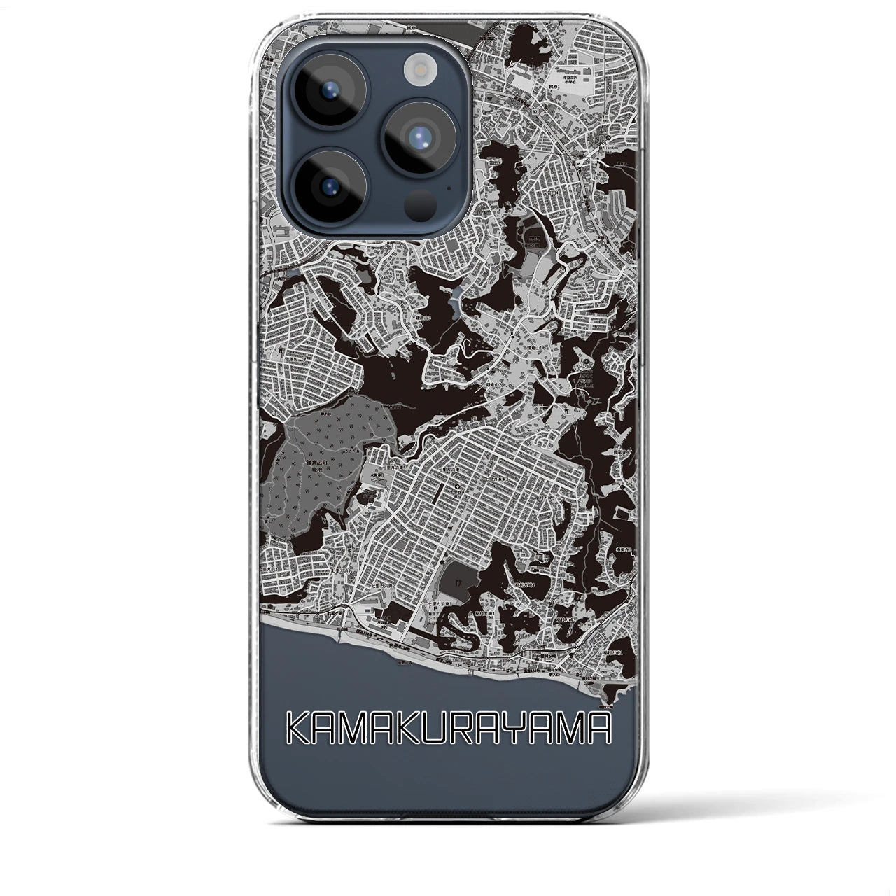【鎌倉山(神奈川県)】地図柄iPhoneケース(クリアタイプ)