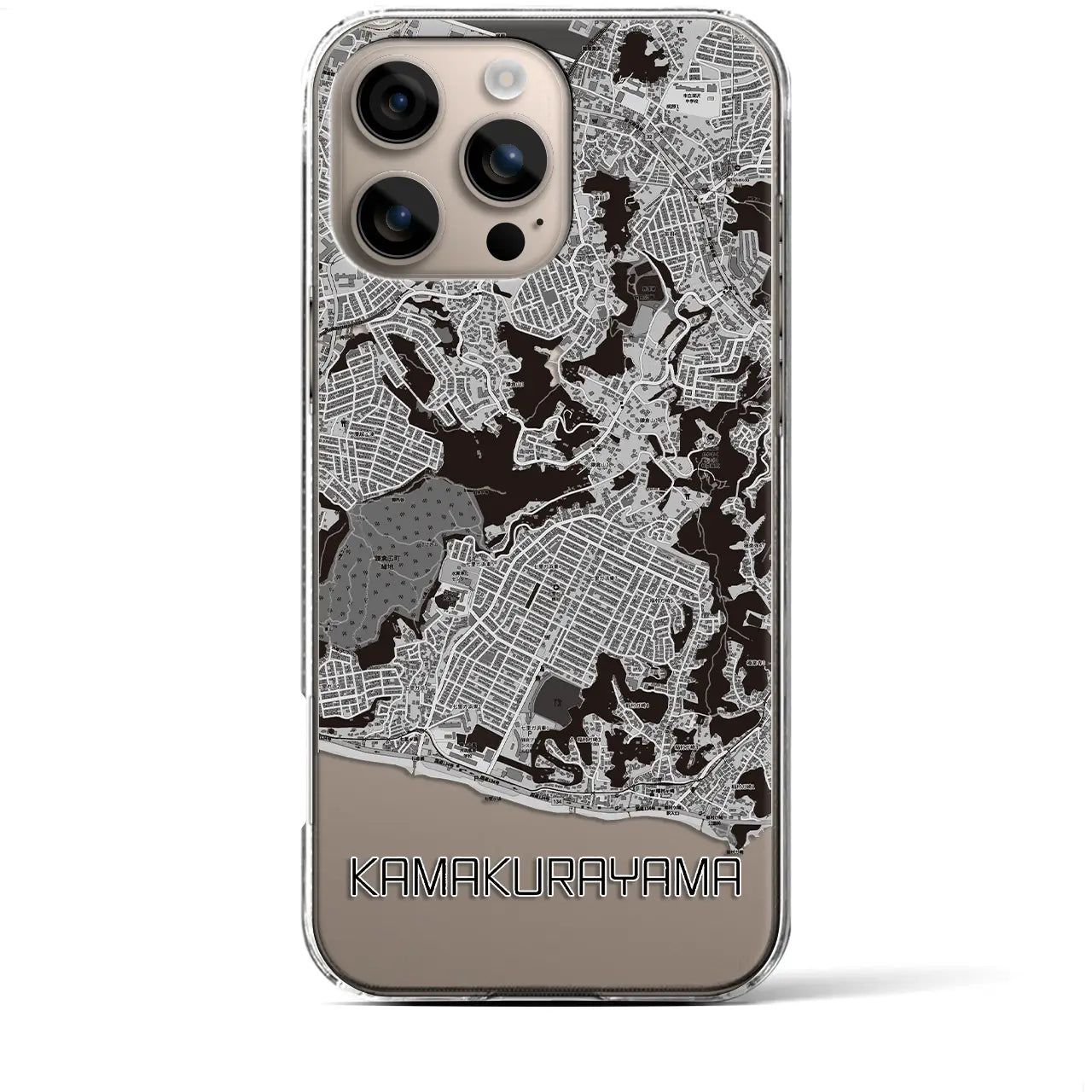 【鎌倉山(神奈川県)】地図柄iPhoneケース(クリアタイプ)
