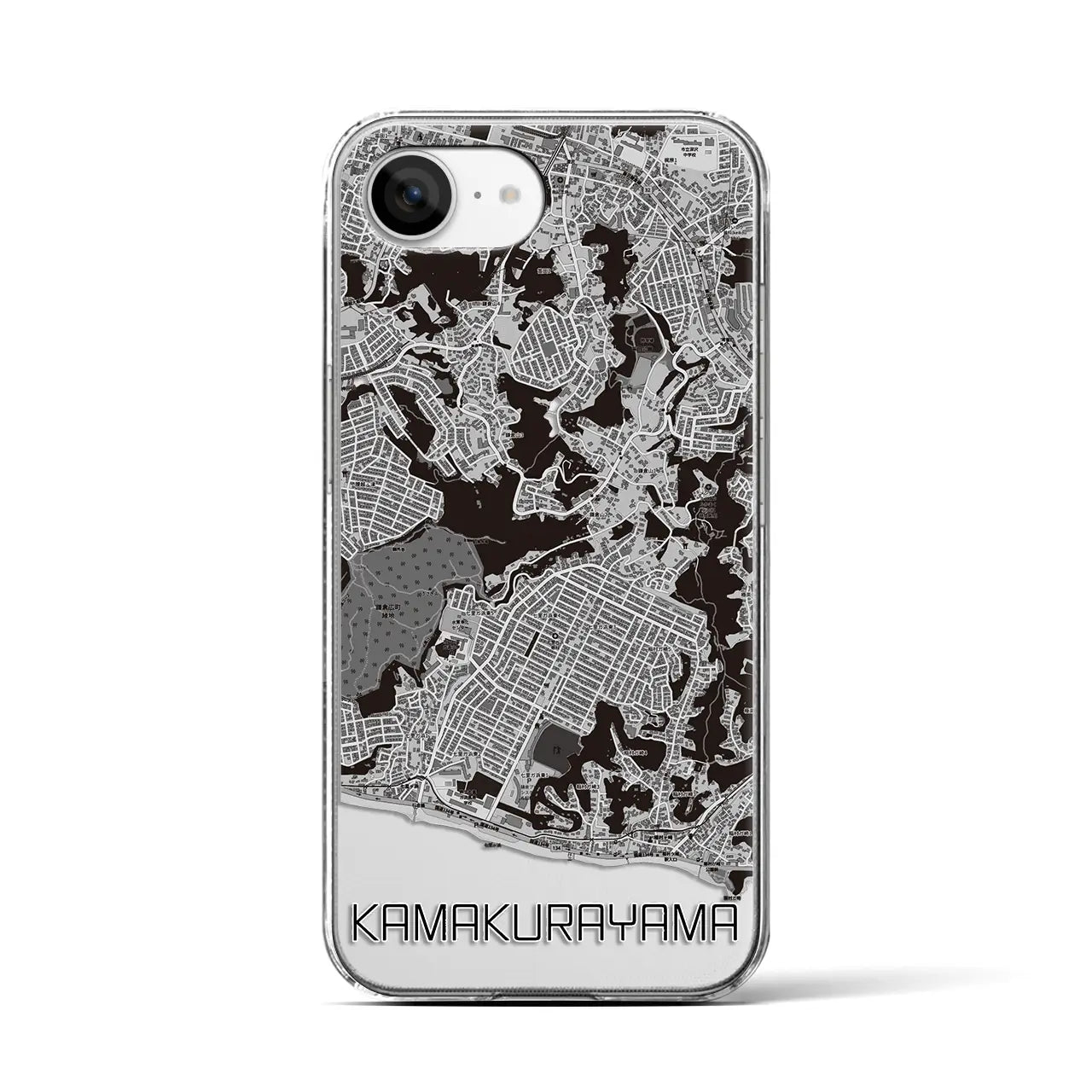 【鎌倉山(神奈川県)】地図柄iPhoneケース(クリアタイプ)