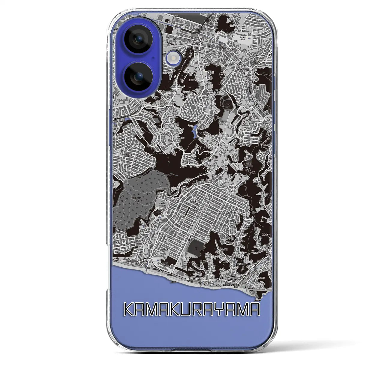 【鎌倉山(神奈川県)】地図柄iPhoneケース(クリアタイプ)