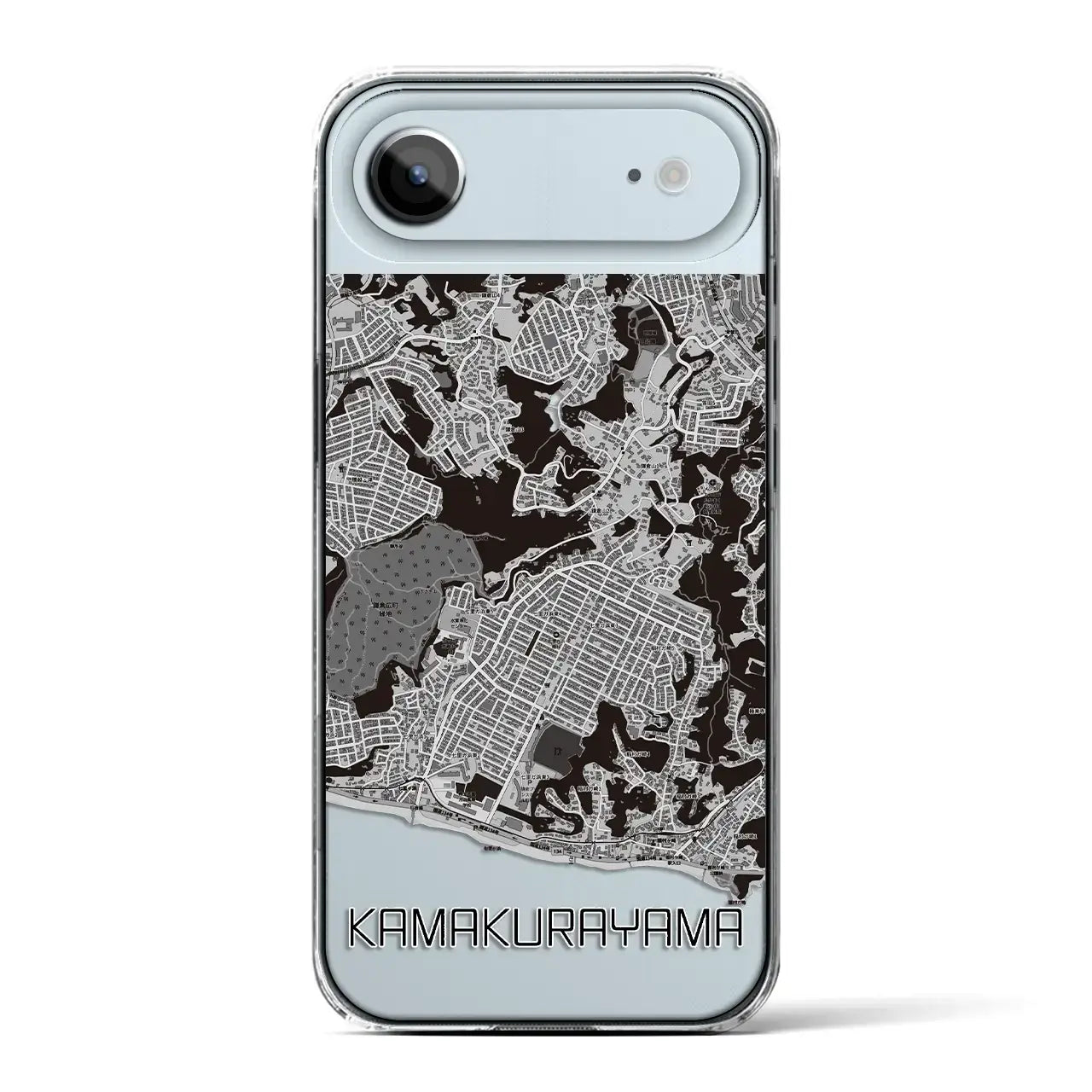 【鎌倉山(神奈川県)】地図柄iPhoneケース(クリアタイプ)