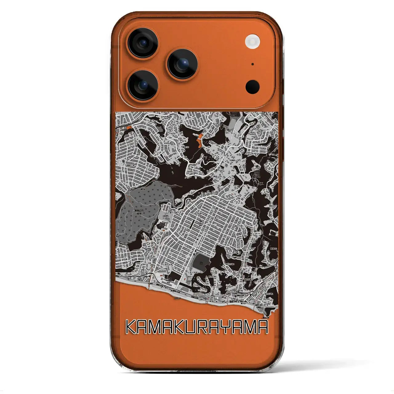 【鎌倉山(神奈川県)】地図柄iPhoneケース(クリアタイプ)