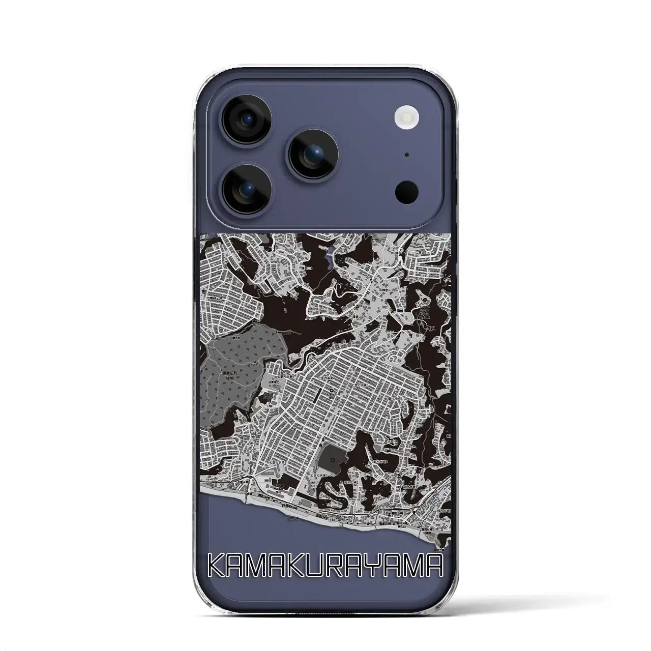 【鎌倉山(神奈川県)】地図柄iPhoneケース(クリアタイプ)