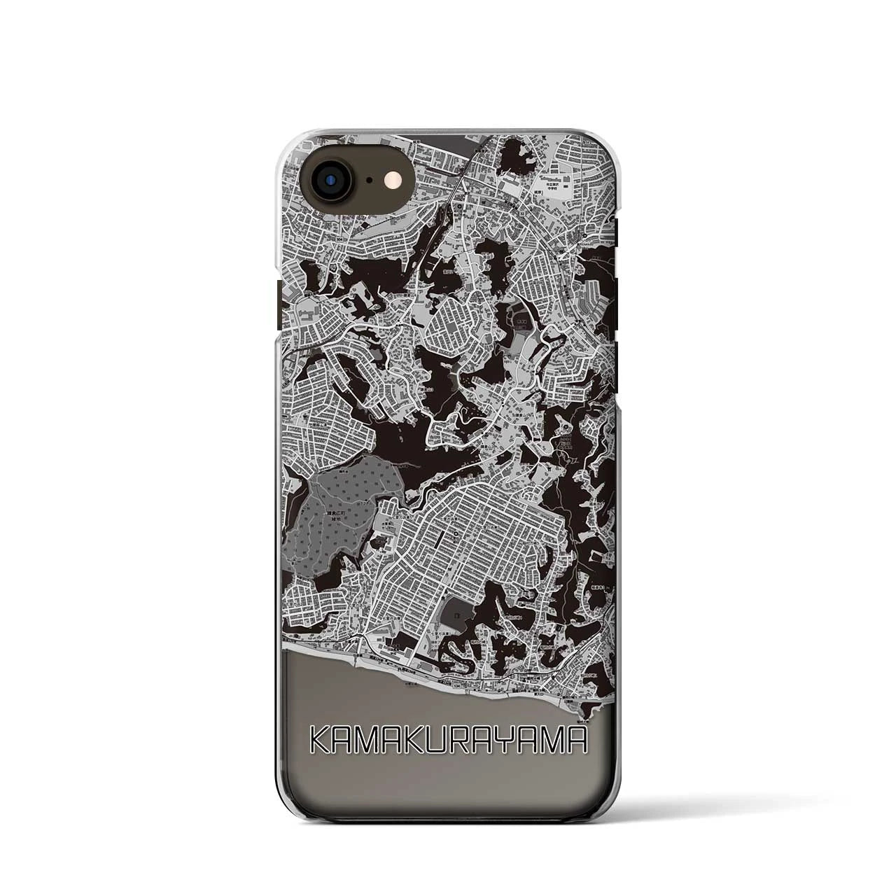【鎌倉山(神奈川県)】地図柄iPhoneケース(クリアタイプ)