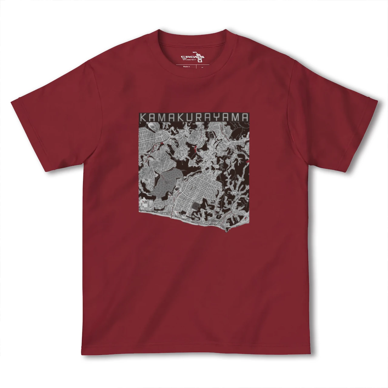 【鎌倉山(神奈川県)】地図柄ヘビーウェイトTシャツ
