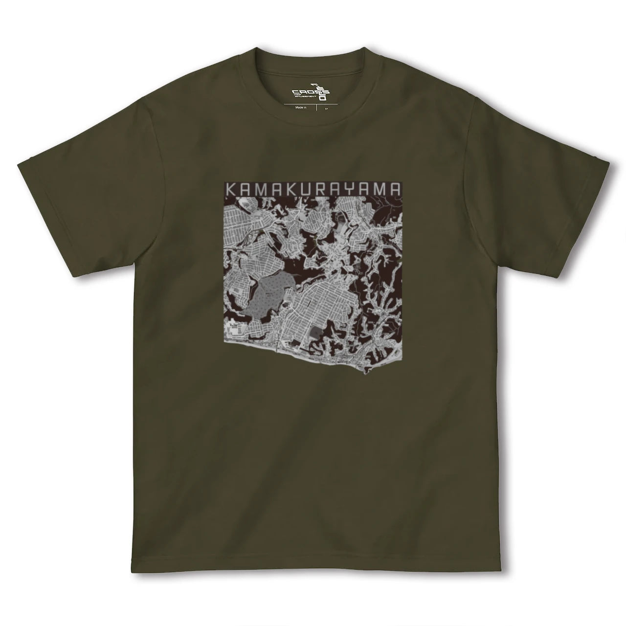 【鎌倉山(神奈川県)】地図柄ヘビーウェイトTシャツ