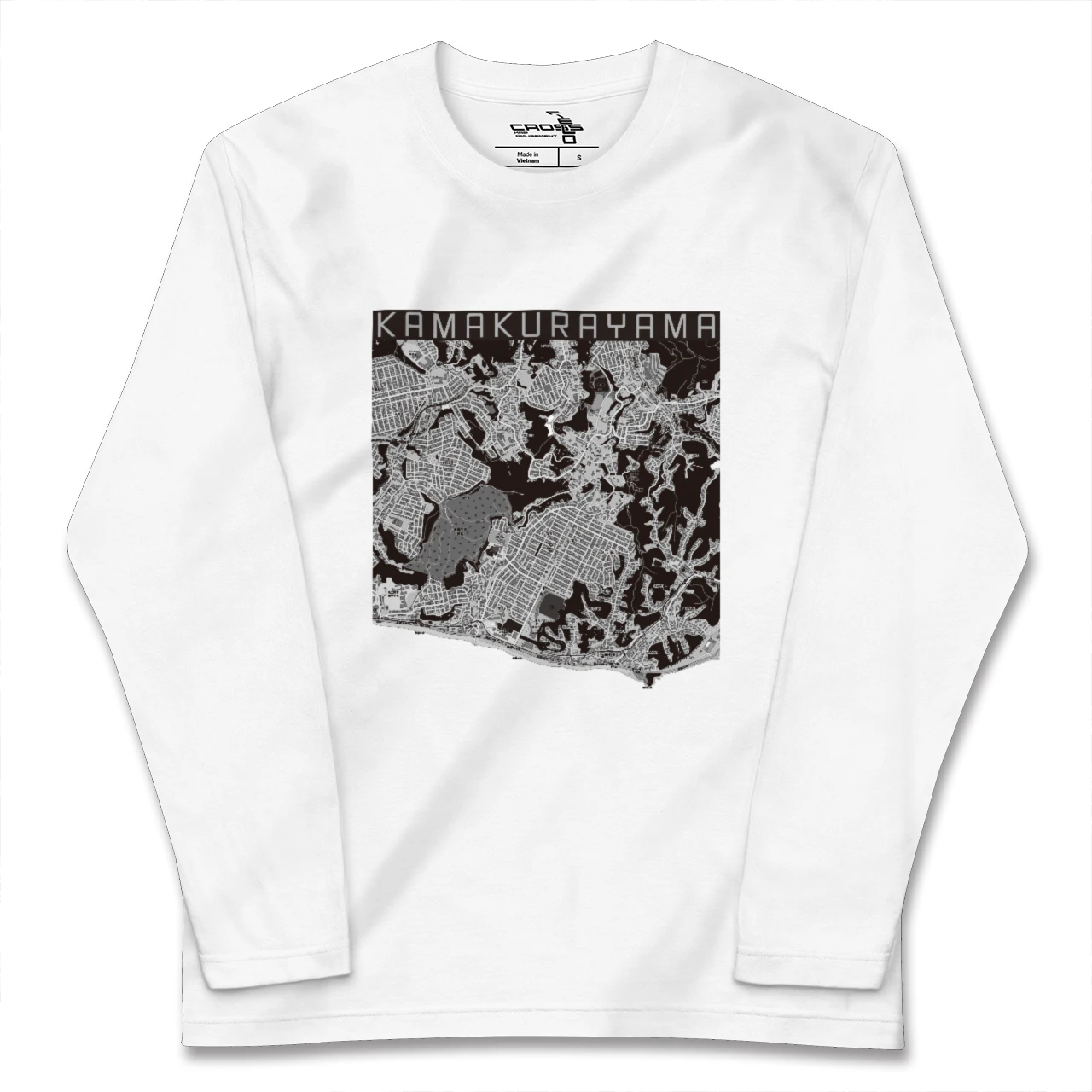 【鎌倉山(神奈川県)】地図柄ロングスリーブTシャツ