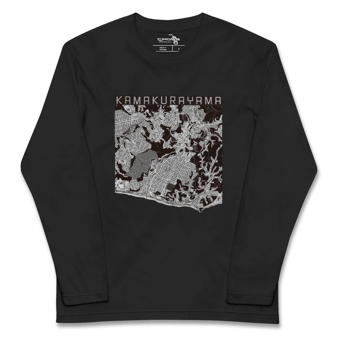 【鎌倉山(神奈川県)】地図柄ロングスリーブTシャツ
