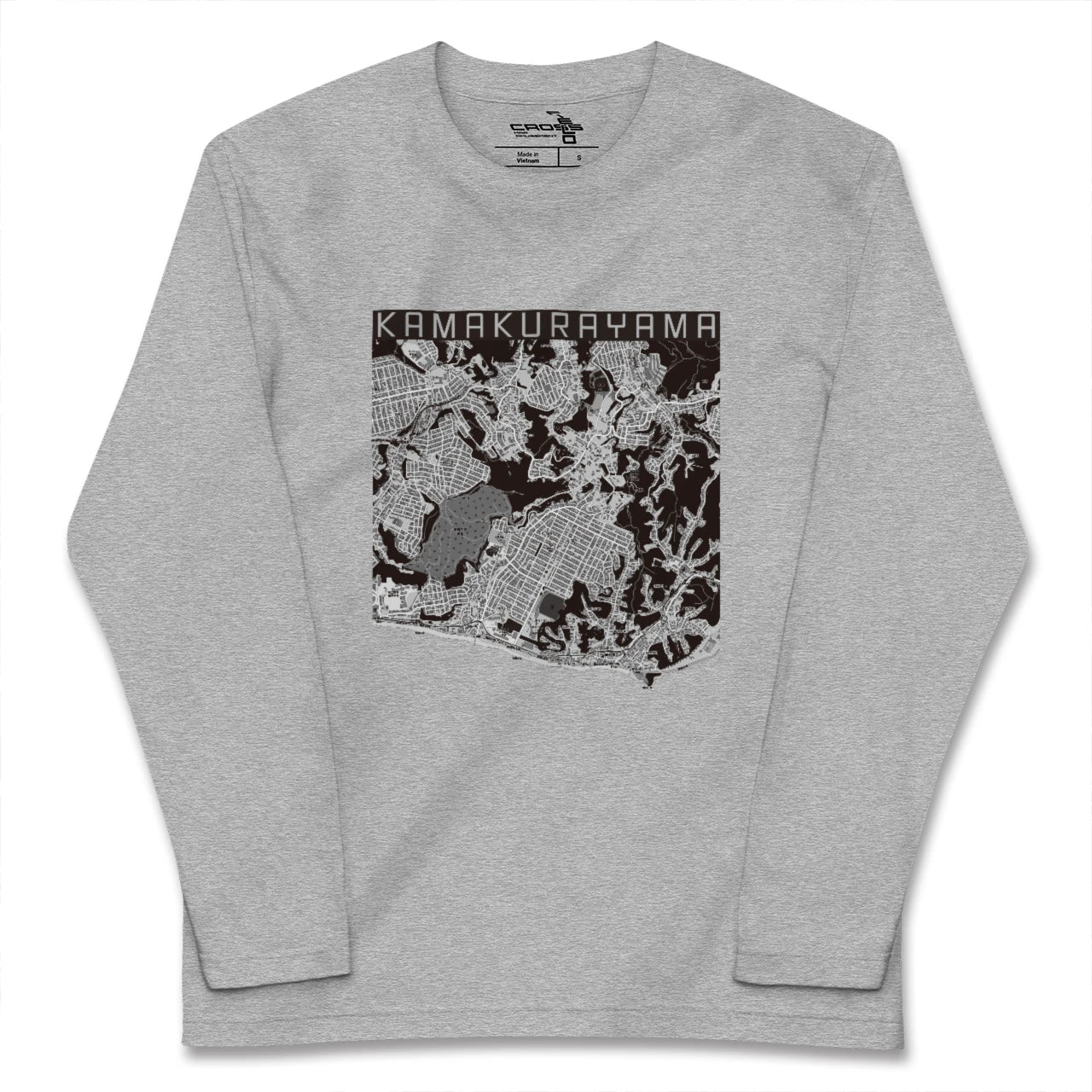 【鎌倉山(神奈川県)】地図柄ロングスリーブTシャツ