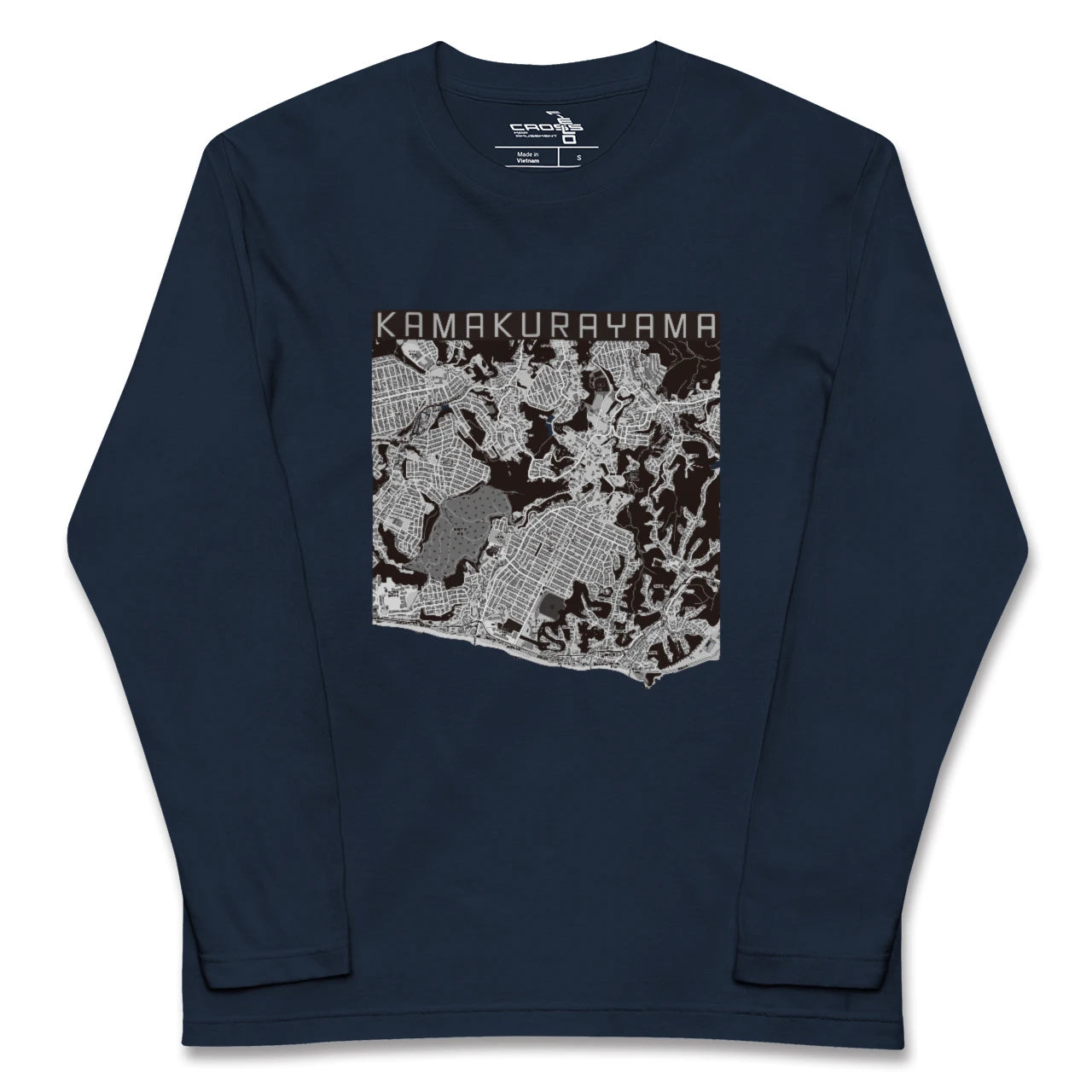 【鎌倉山(神奈川県)】地図柄ロングスリーブTシャツ