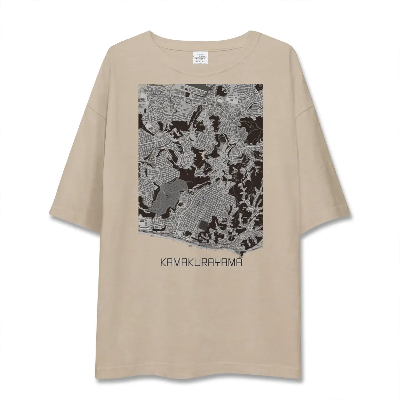 【鎌倉山(神奈川県)】地図柄ビッグシルエットTシャツ