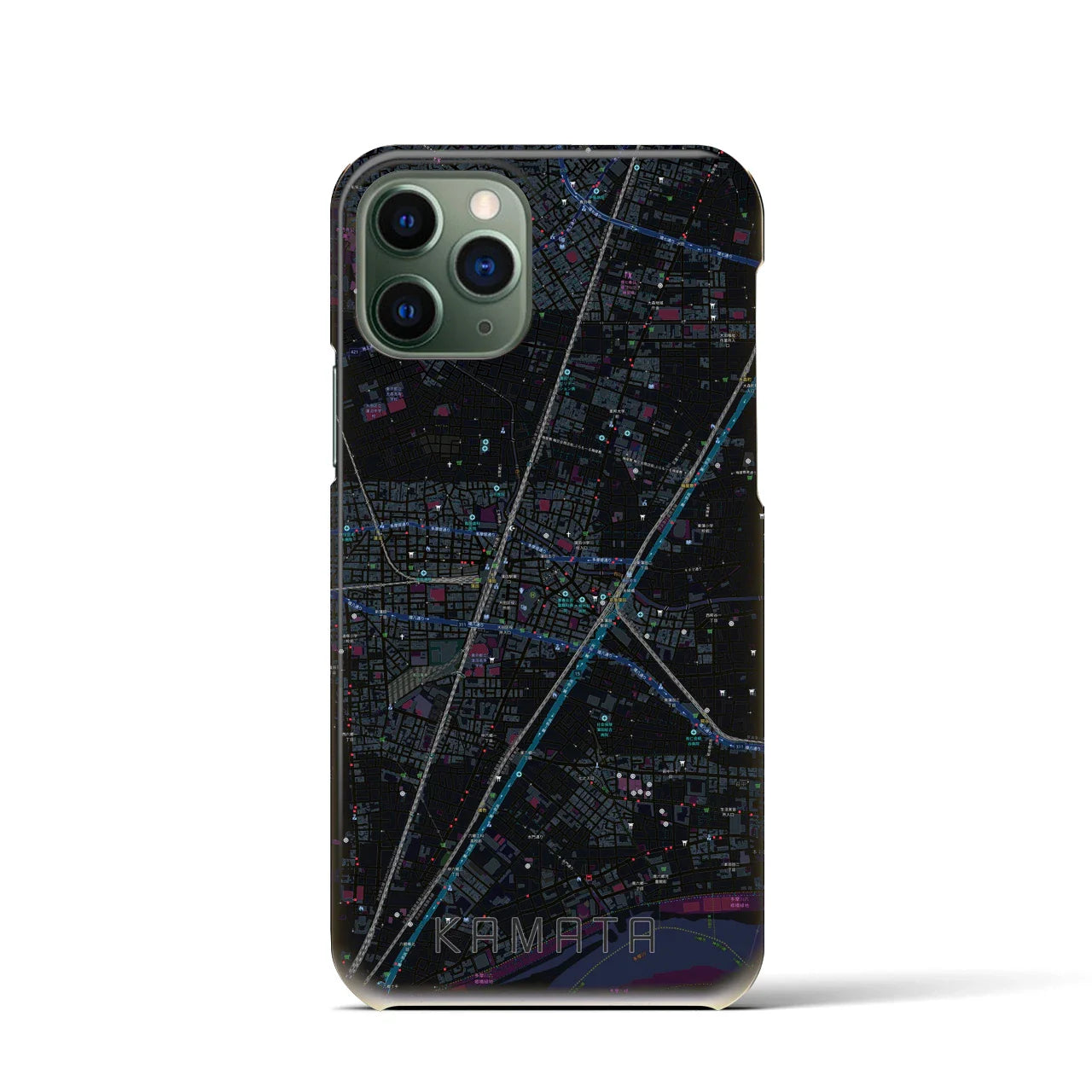 【蒲田(東京都)】地図柄iPhoneケース(バックカバータイプ)