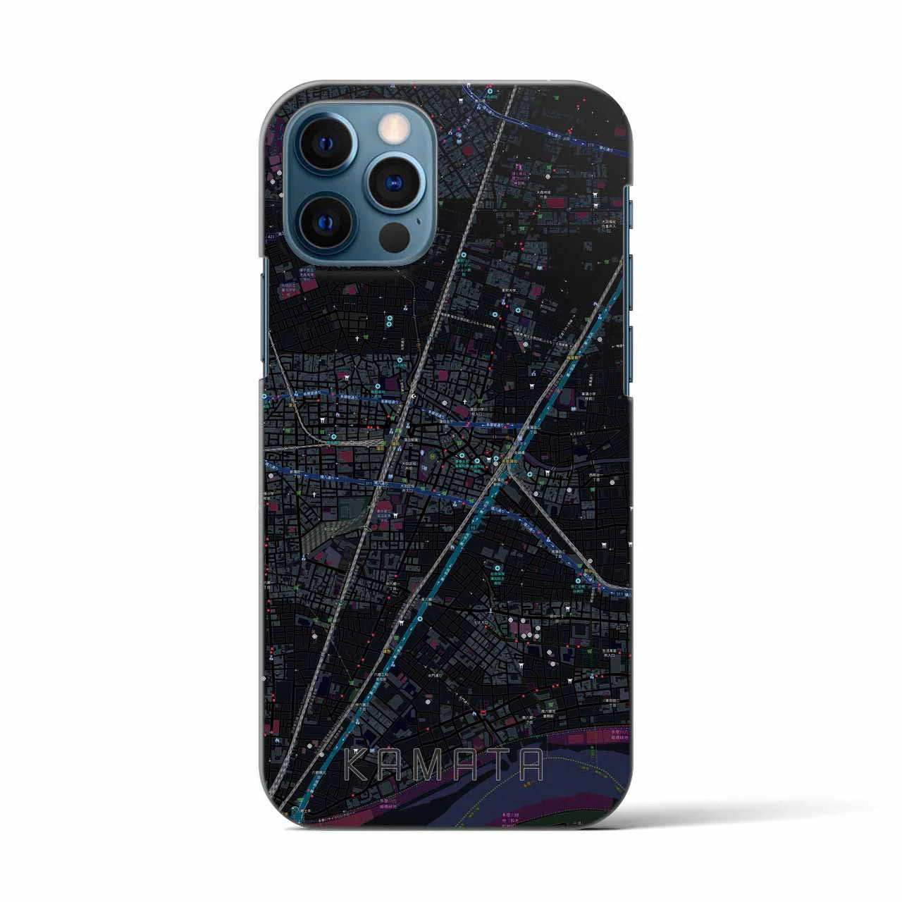 【蒲田(東京都)】地図柄iPhoneケース(バックカバータイプ)