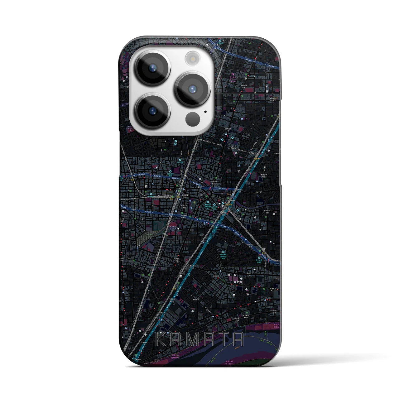 【蒲田(東京都)】地図柄iPhoneケース(バックカバータイプ)