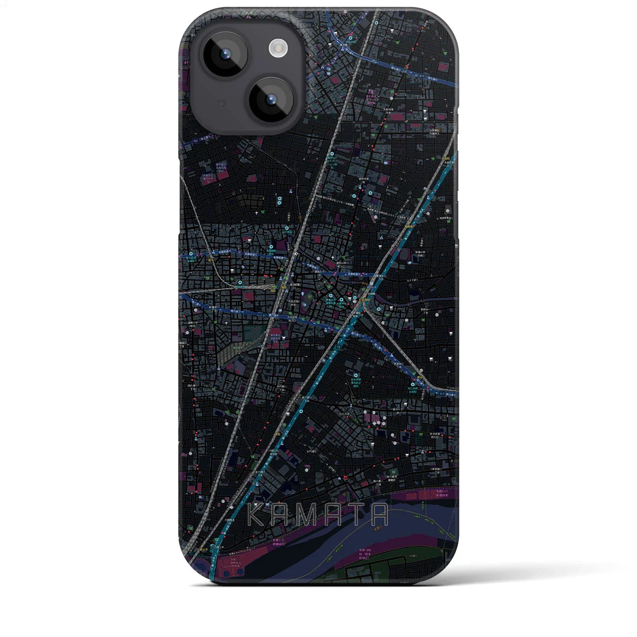 【蒲田(東京都)】地図柄iPhoneケース(バックカバータイプ)