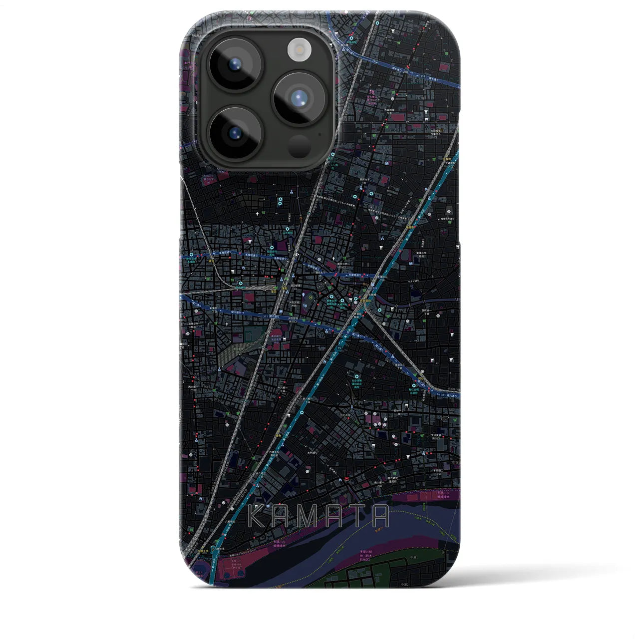 【蒲田(東京都)】地図柄iPhoneケース(バックカバータイプ)